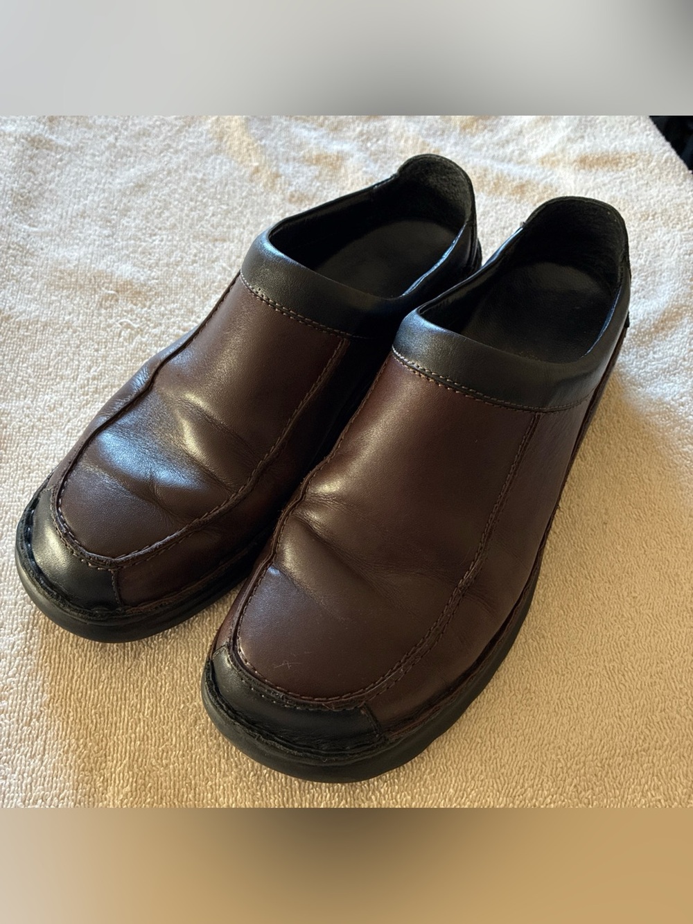 Josef Seibel Women's Slip On Leather Brown Loafers EU Size 42 US Size 9.5-10